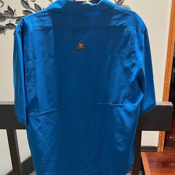 EUC Vibrant Men's Blue Quick Dry Shirt by ClearWater Outfitters Size Medium #275 - Picture 4 of 6